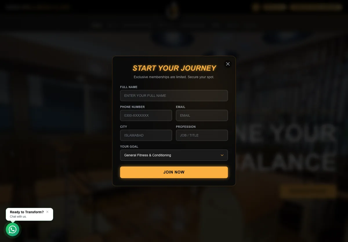 Aura Wellness Clubs homepage