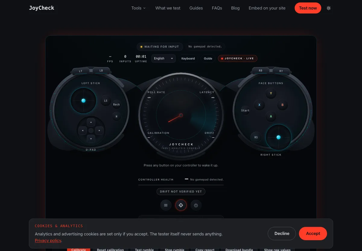 JoyCheck homepage