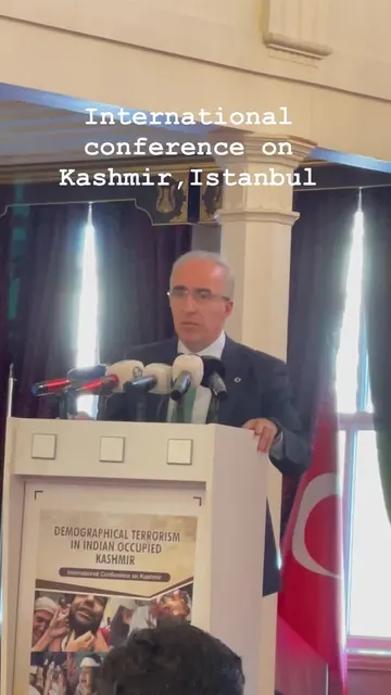 Still frame from the reel: International Conference on Kashmir